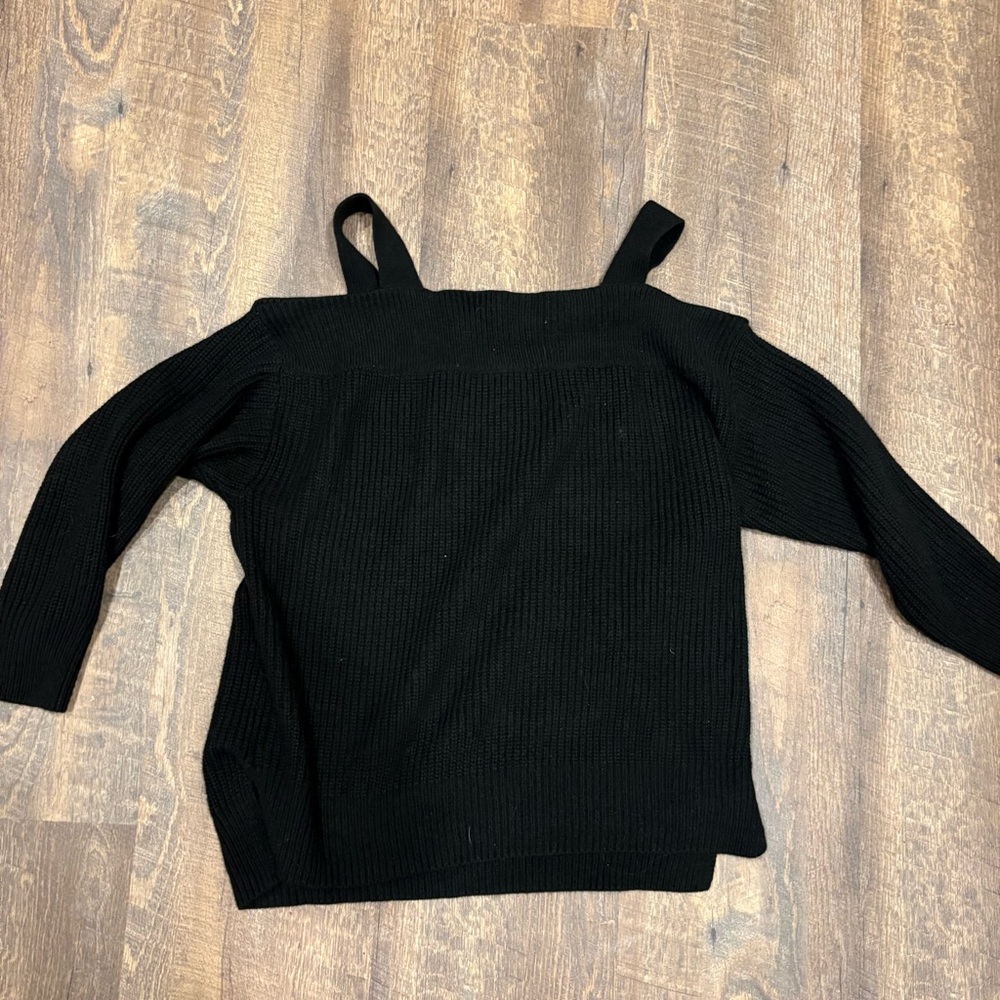 Black Off-the-Shoulder Sweater